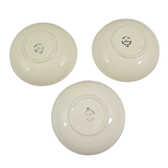 Vtg Metlox Poppytrail California Strawberry Ceramic Soup Salad Bowls – Set of 3 - Picture 2 of 16